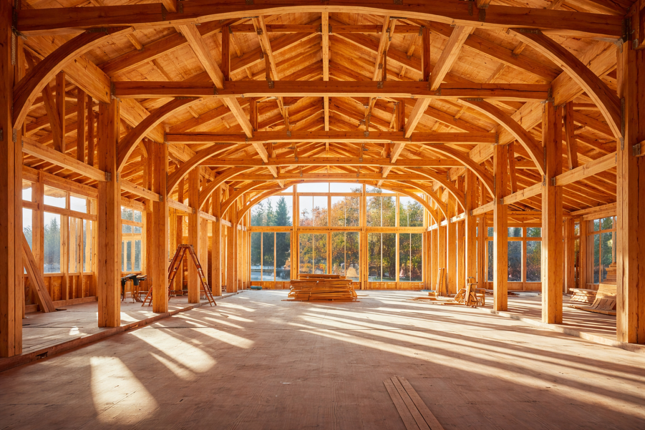 Hale drewniane – czy warto postawić hale z drewna?